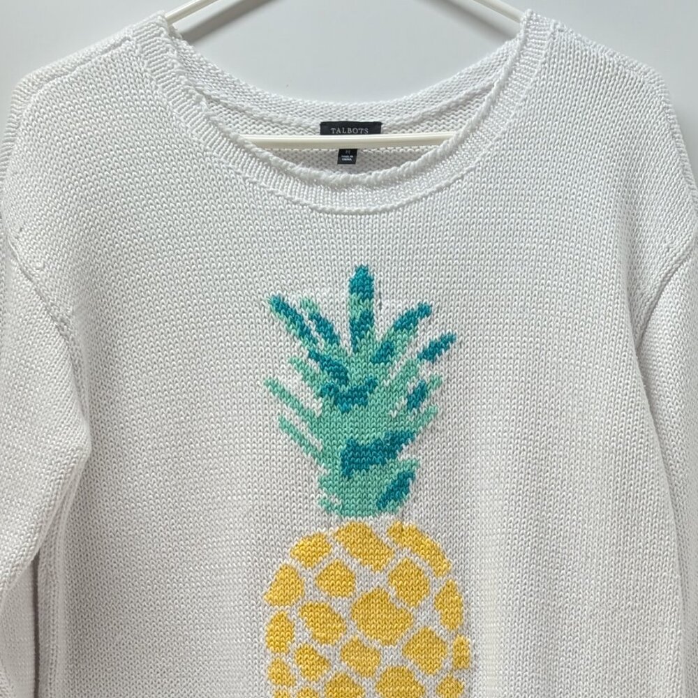 Talbots Open Neck Pullover - Pineapple - image 7